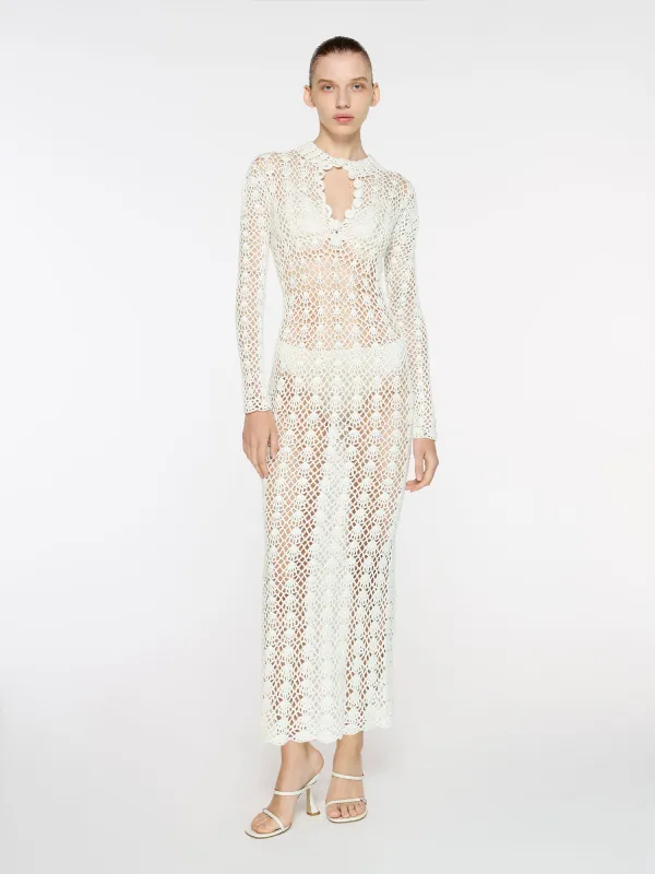 Crochet Dress | White sold by Paris Georgia