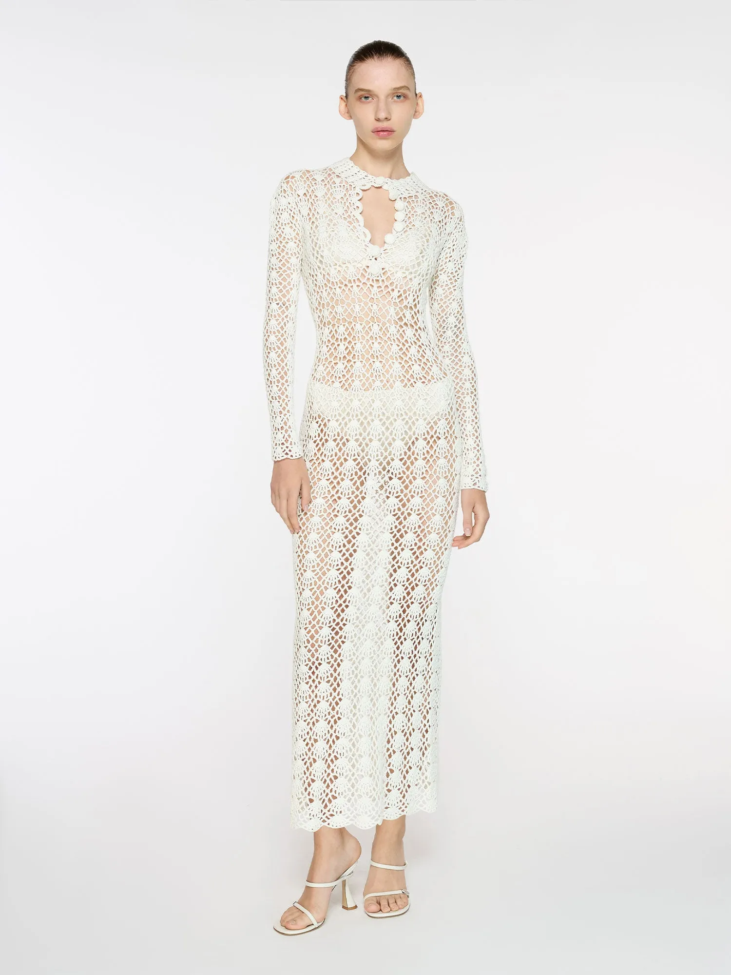 Crochet Dress | White sold by Paris Georgia