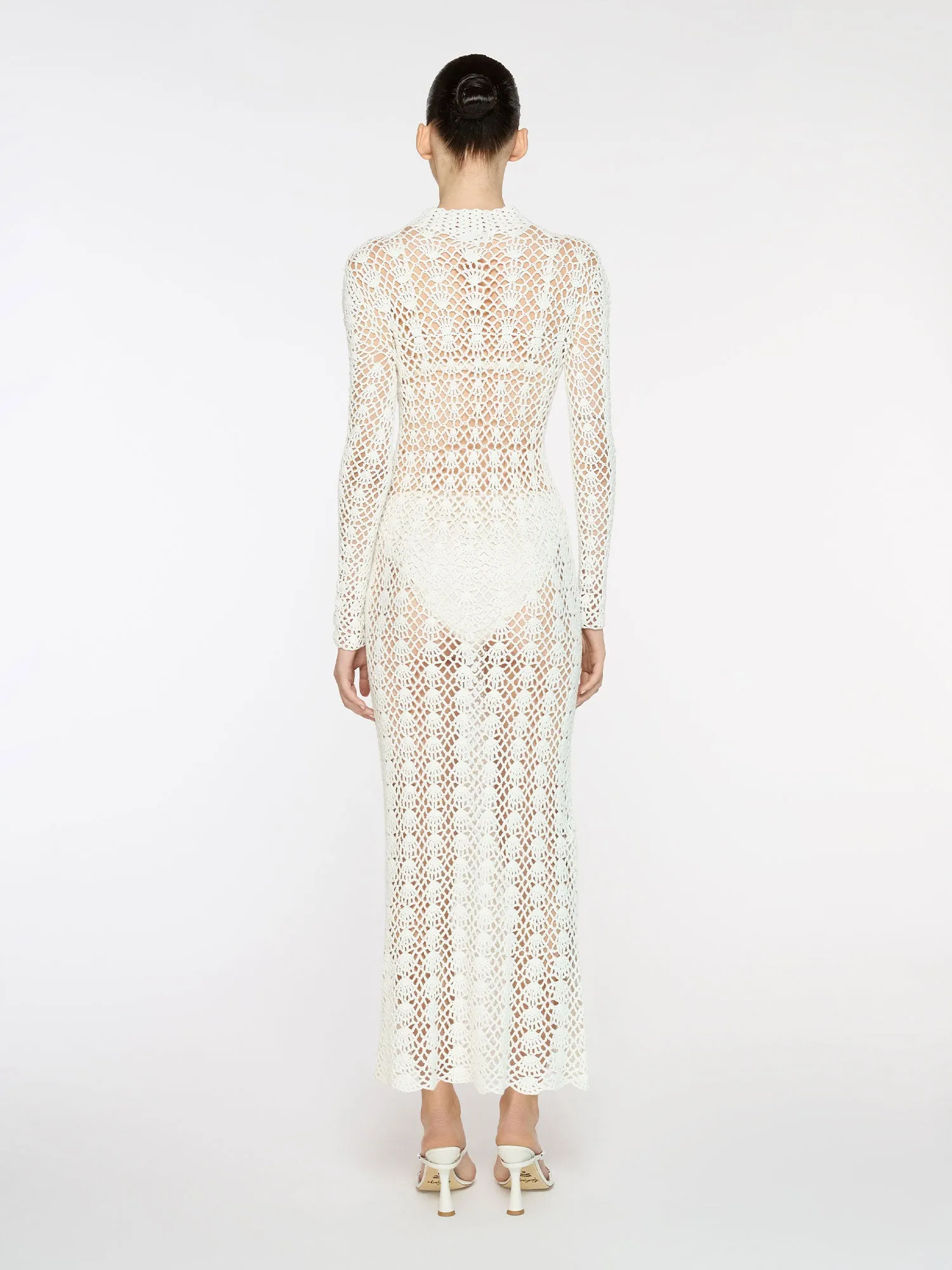 Crochet Dress | White sold by Paris Georgia product image thumbnail 3