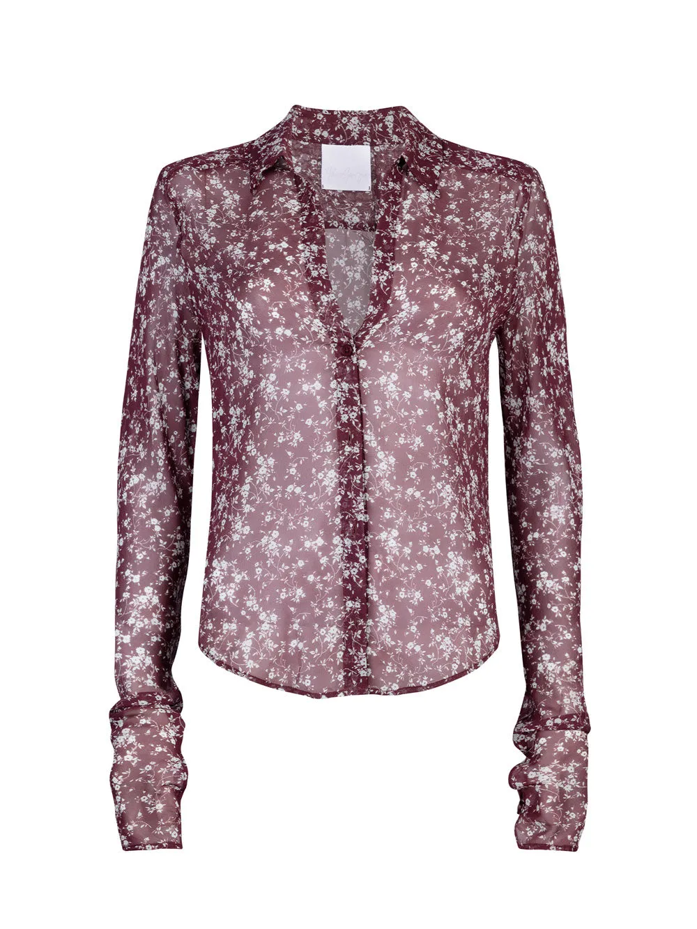Sheer Silk Shirt | Italian Floral sold by Paris Georgia product image thumbnail 2