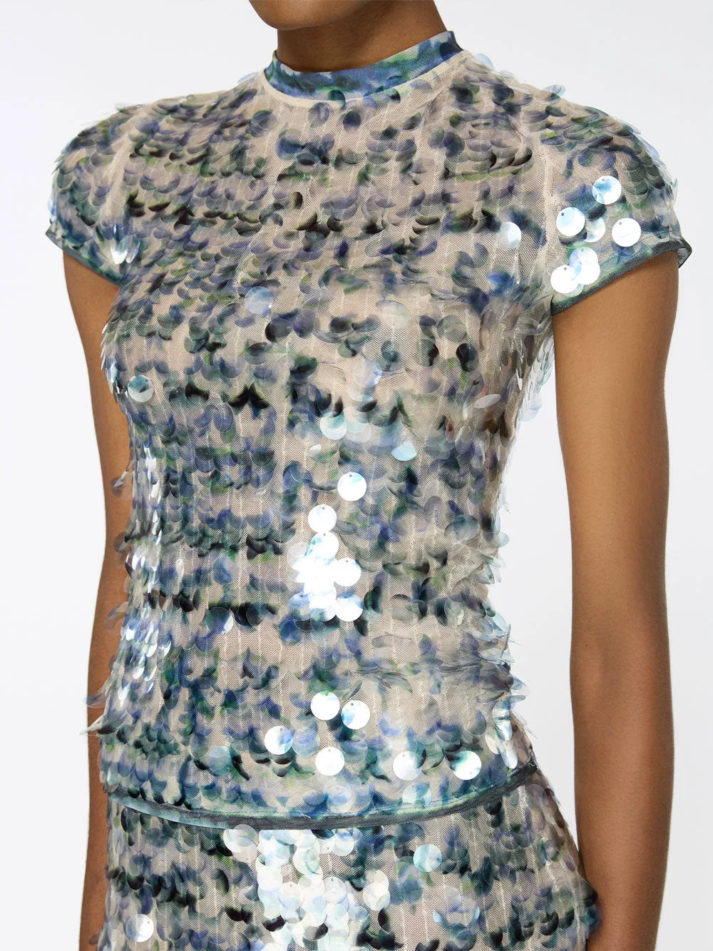 Mermaid Tee | Multi Sequin sold by Paris Georgia product image thumbnail 4