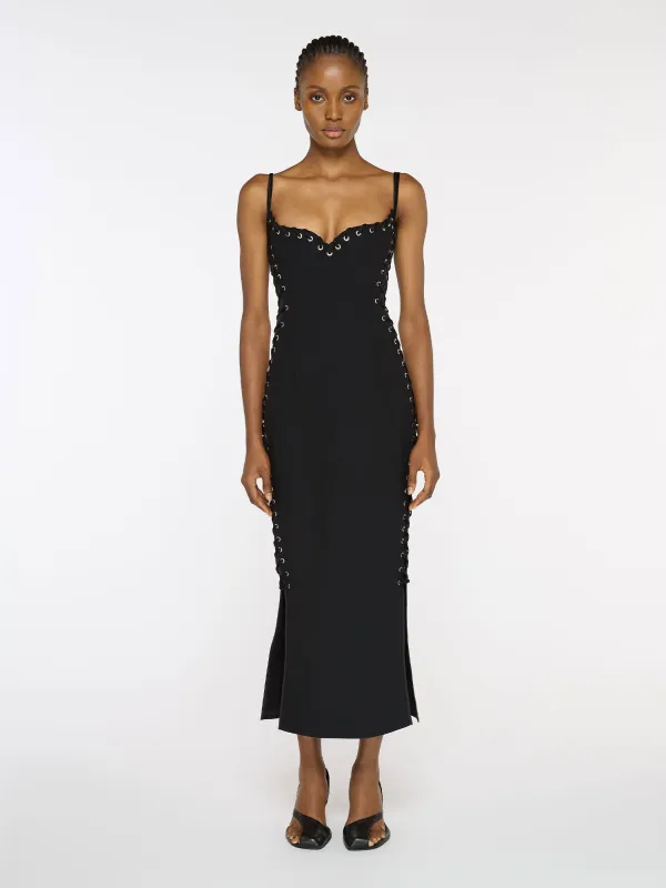 Eyelet Heart Dress | Black made by Paris Georgia