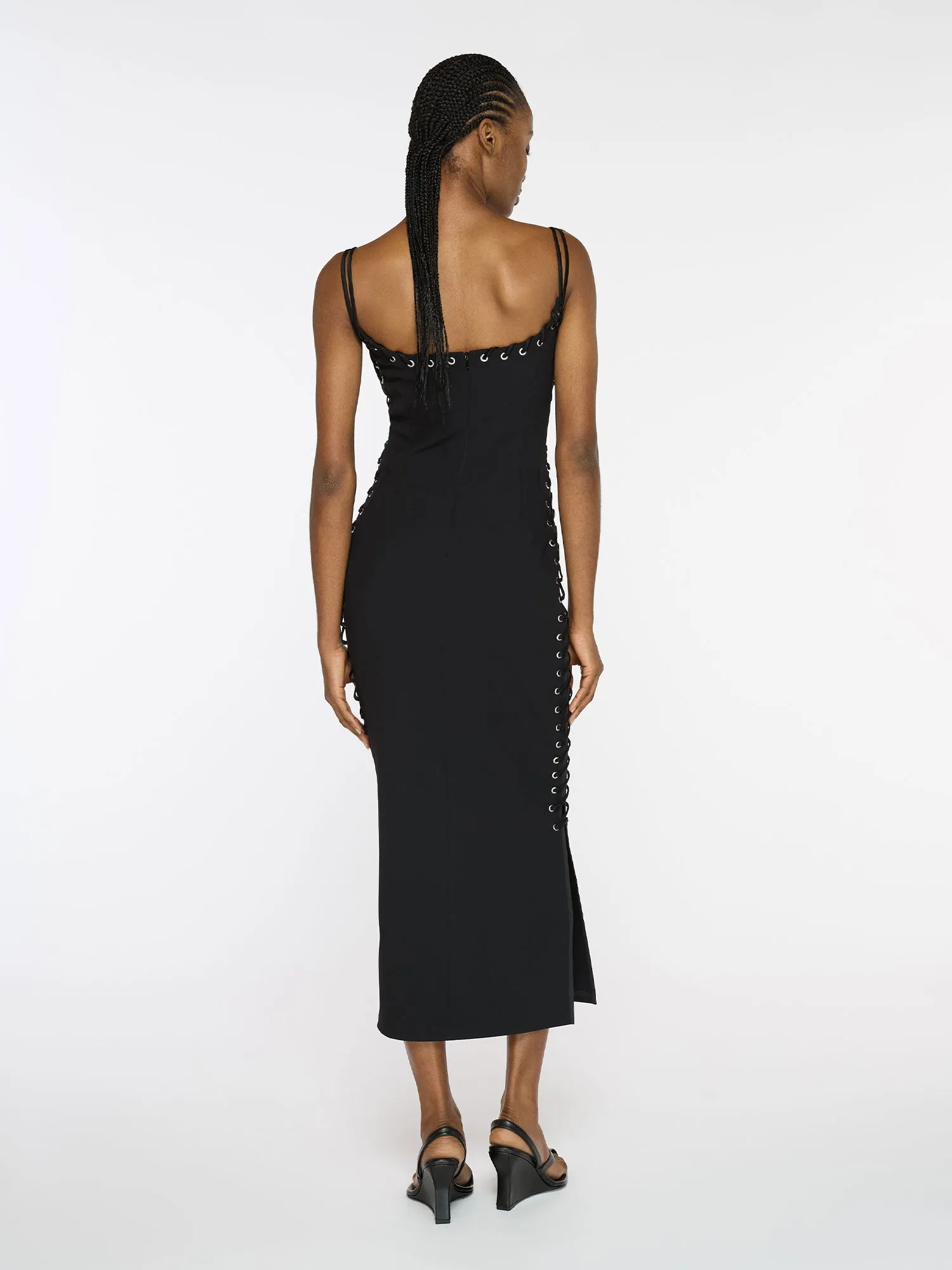 Eyelet Heart Dress | Black sold by Paris Georgia product image thumbnail 3