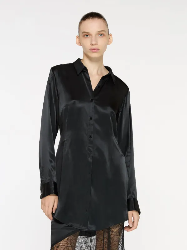 Cher Shirt Dress | Black made by Paris Georgia