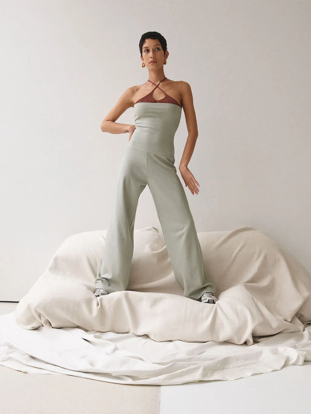 03 ELEMENTAL BANDEAU JUMPSUIT | SAGE sold by Paris Georgia product image thumbnail 2
