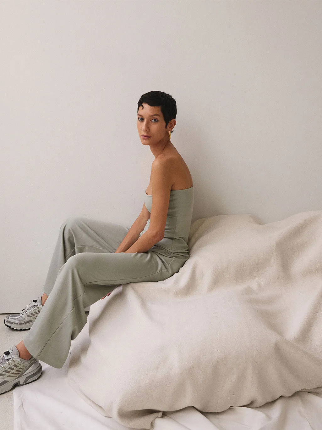 03 ELEMENTAL BANDEAU JUMPSUIT | SAGE sold by Paris Georgia product image thumbnail 3