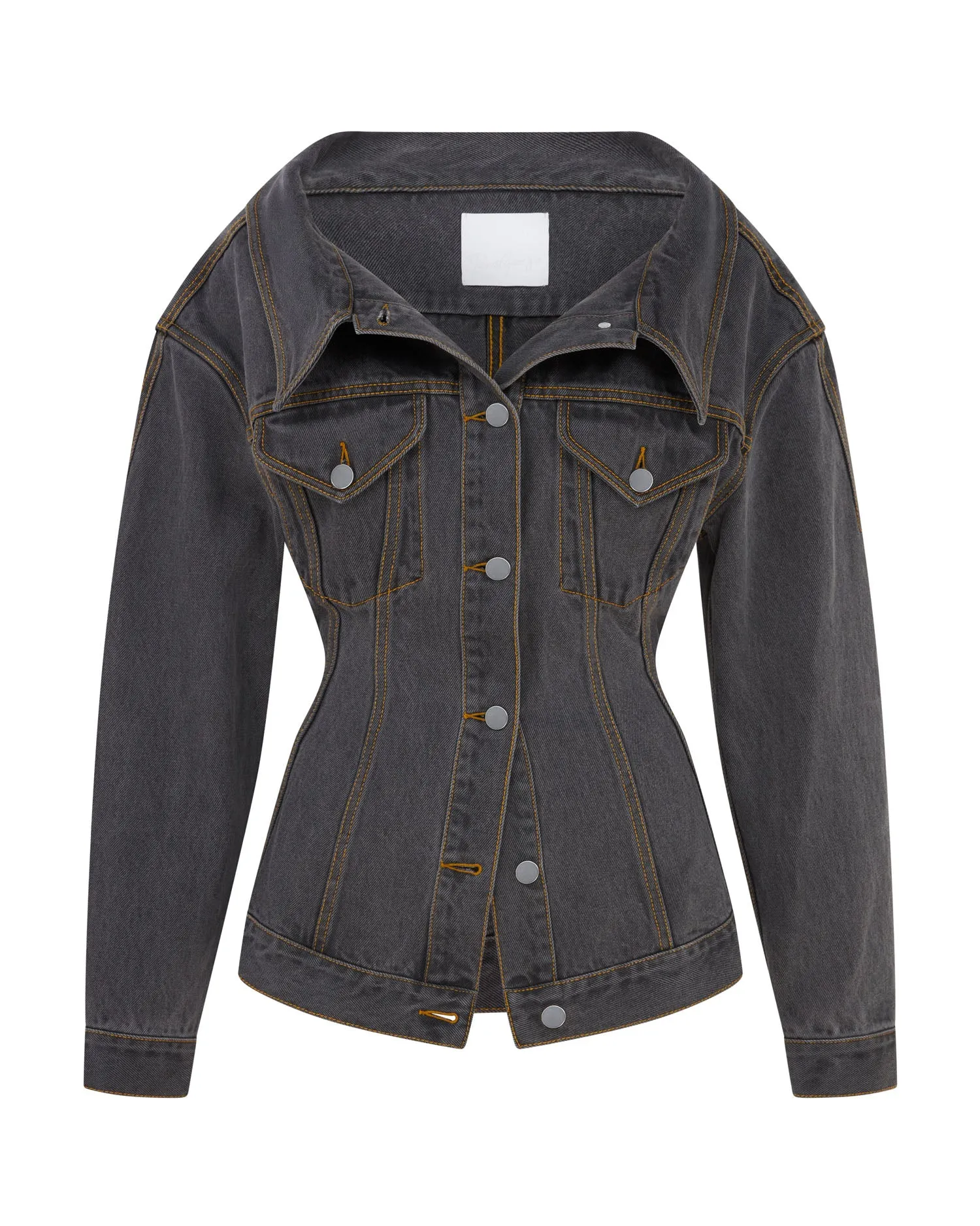 Jemimah Denim Jacket | Charcoal sold by Paris Georgia product image thumbnail 2