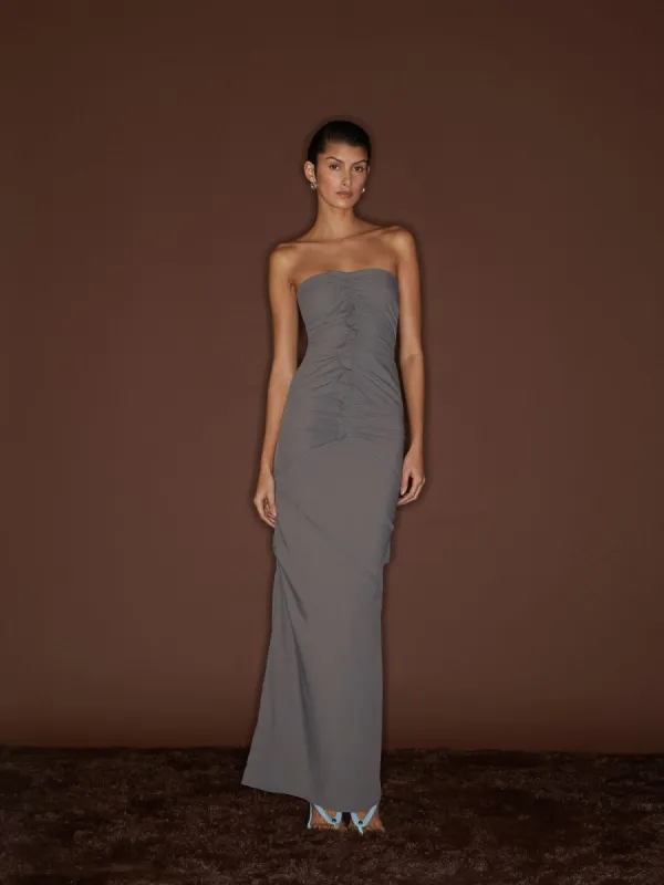 09 Minimal Ruffle Skirt | Slate made by Paris Georgia