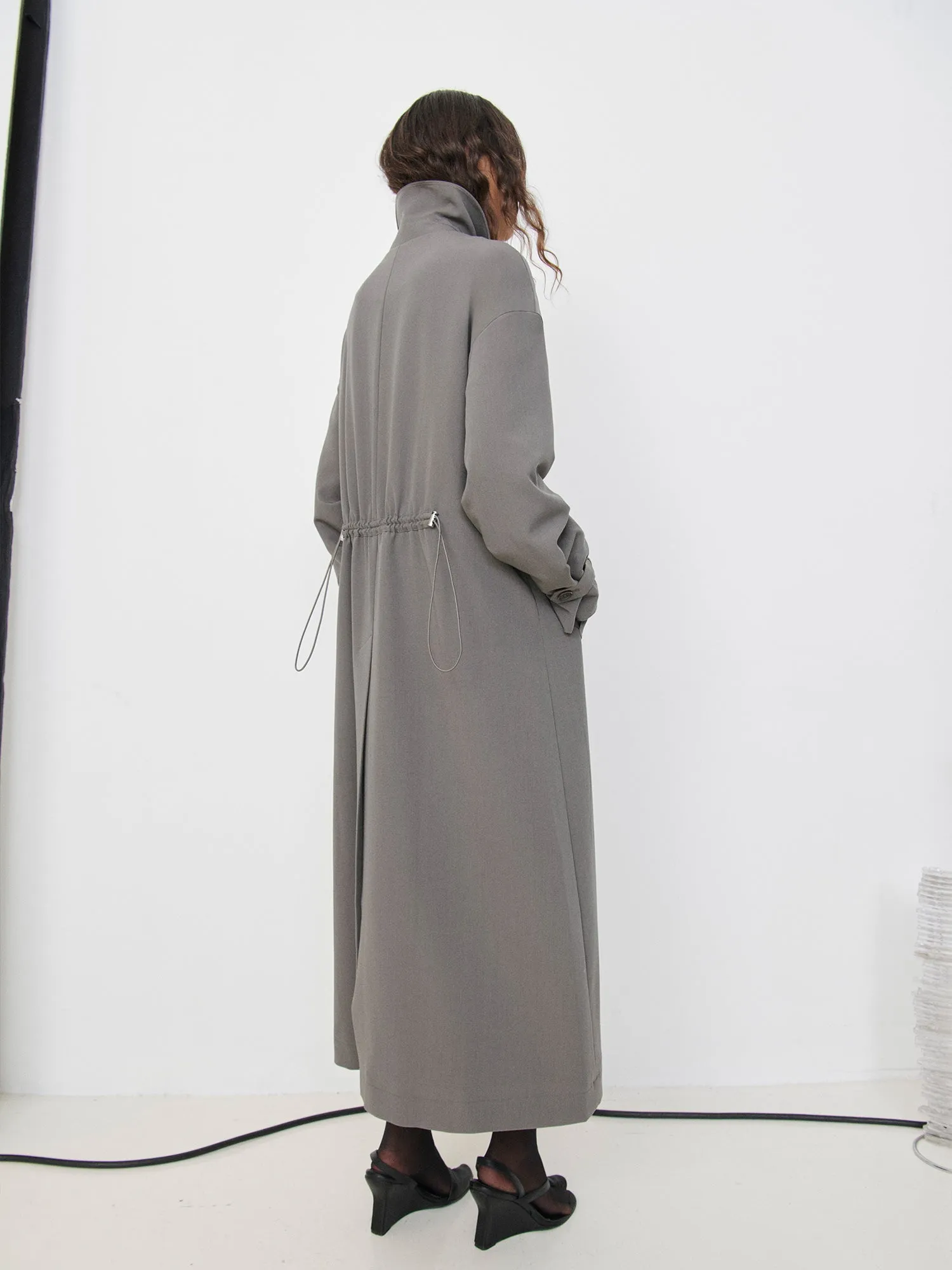 Elemental Marianne Trench | Charcoal sold by Paris Georgia product image thumbnail 4