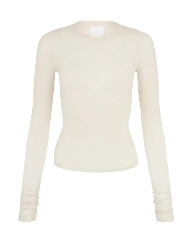 Elemental Sheer Long Sleeve | Cream sold by Paris Georgia