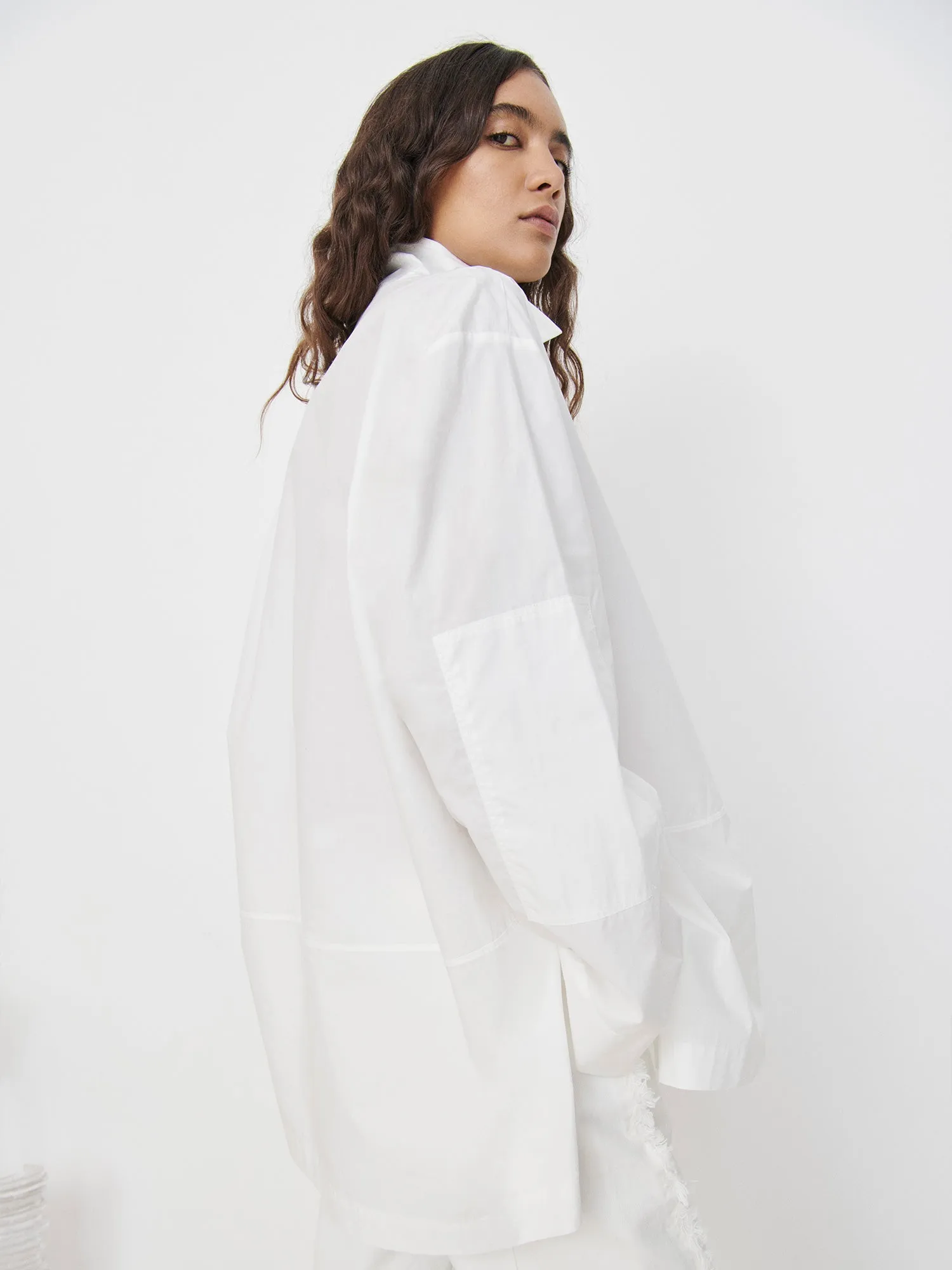 Elemental Uma Overshirt | White sold by Paris Georgia product image thumbnail 4