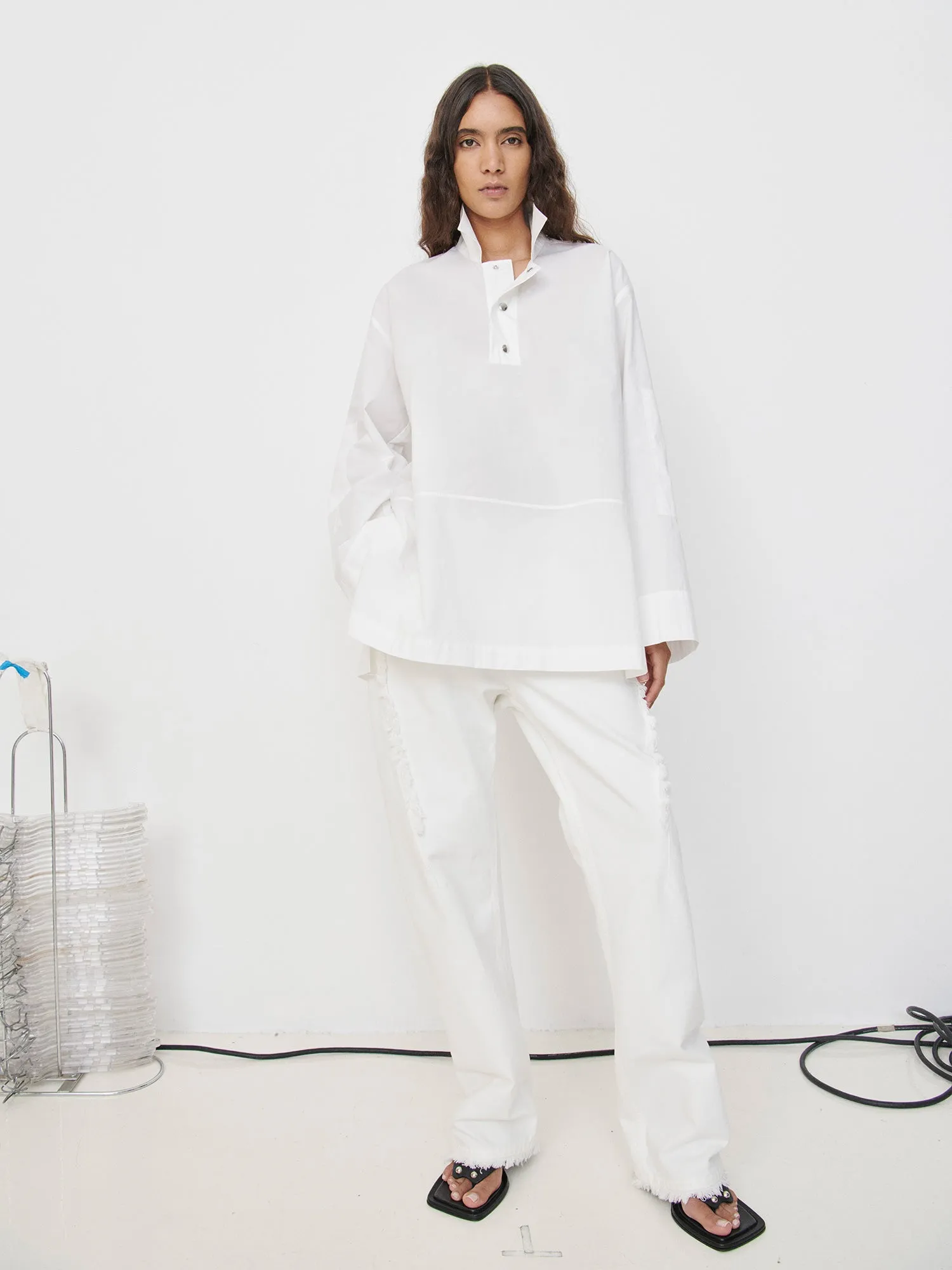Elemental Uma Overshirt | White sold by Paris Georgia product image thumbnail 3