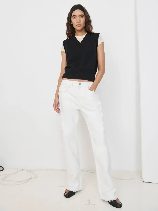 Elemental Merino Cashmere Vest | Black sold by Paris Georgia