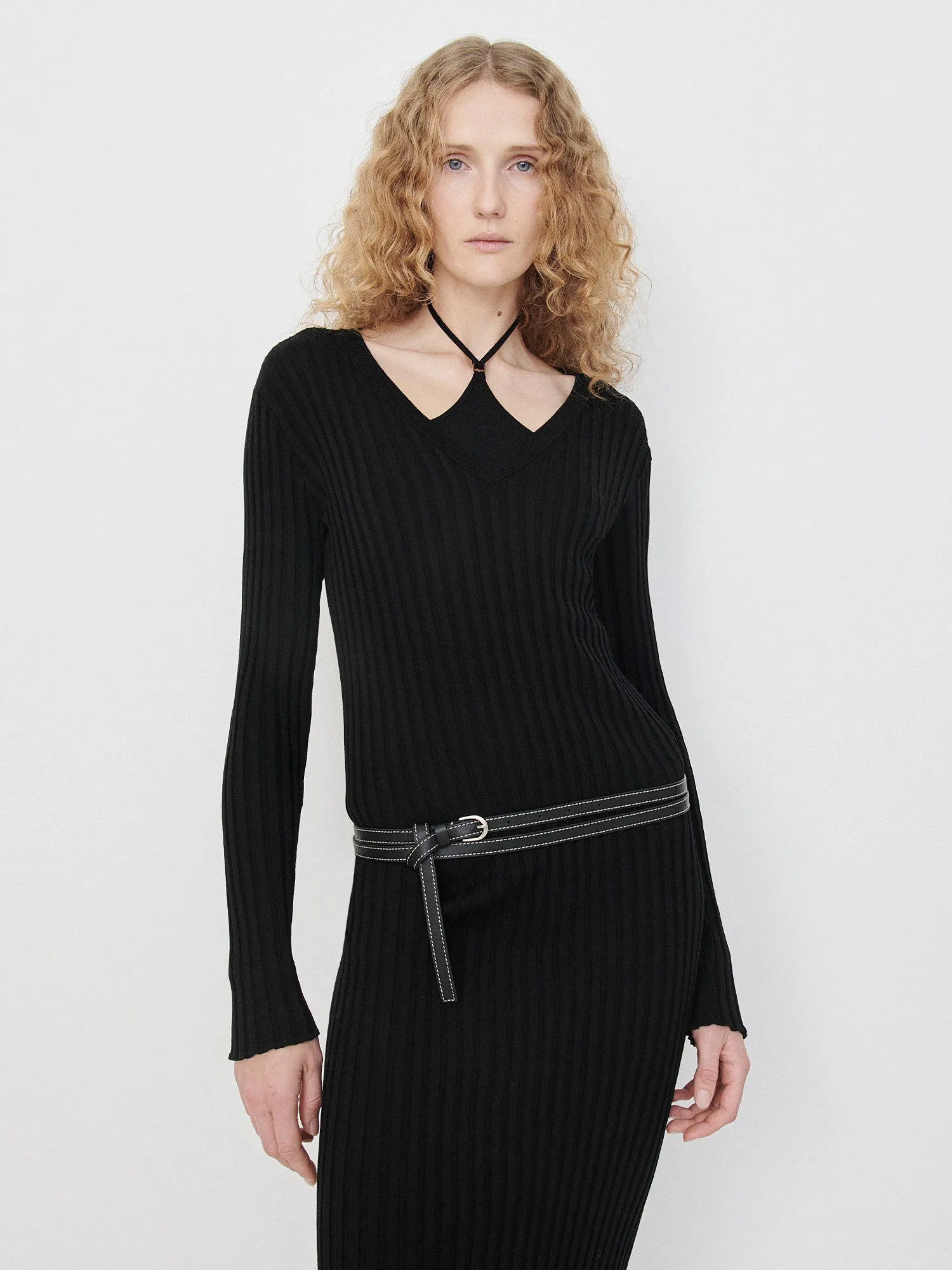 Elemental Halter Hardware Top | Black sold by Paris Georgia product image thumbnail 4