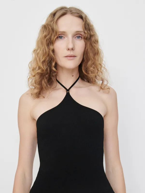 Elemental Halter Hardware Top | Black sold by Paris Georgia