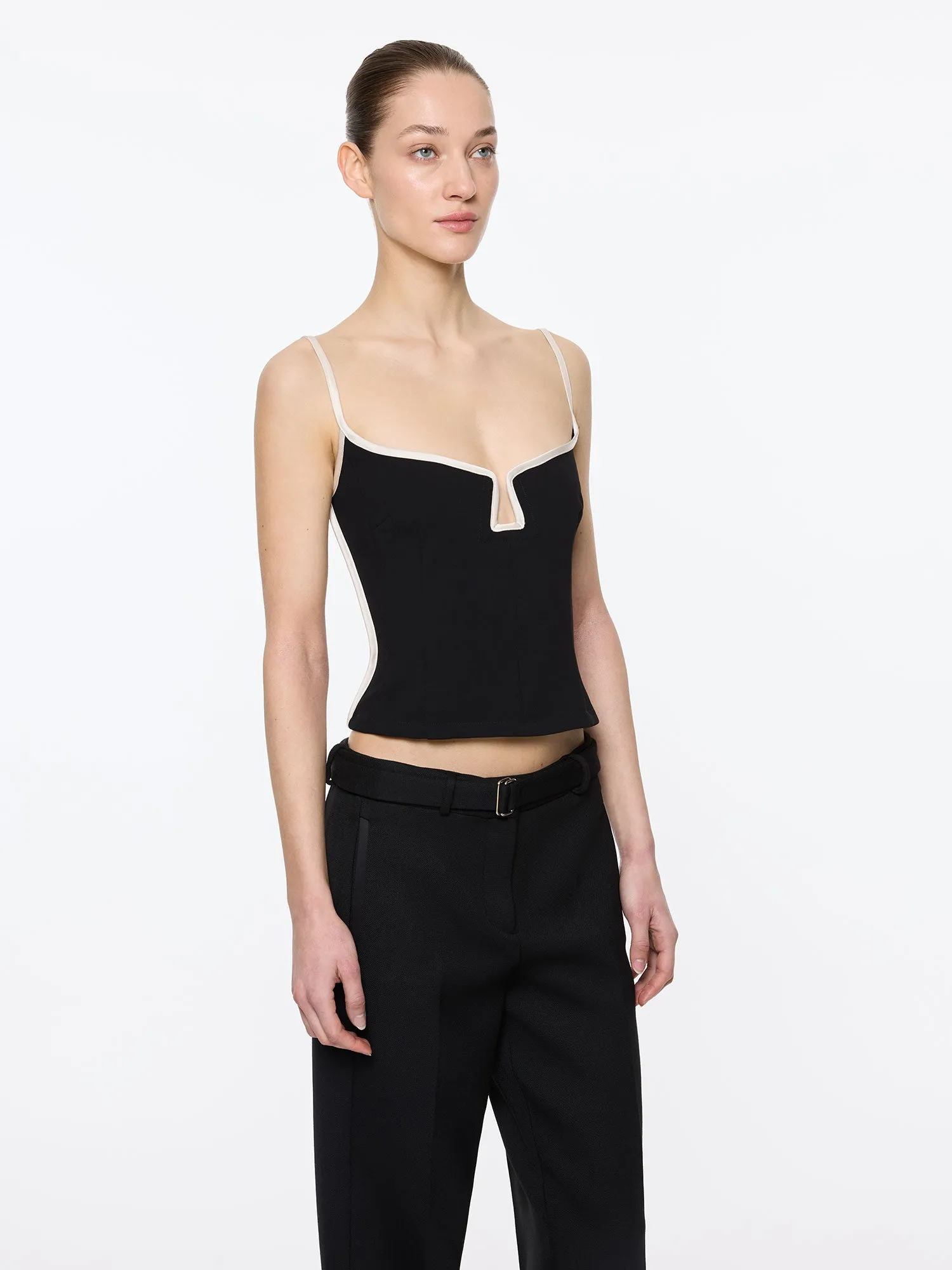 Marlo Singlet | Black & White sold by Paris Georgia product image thumbnail 3