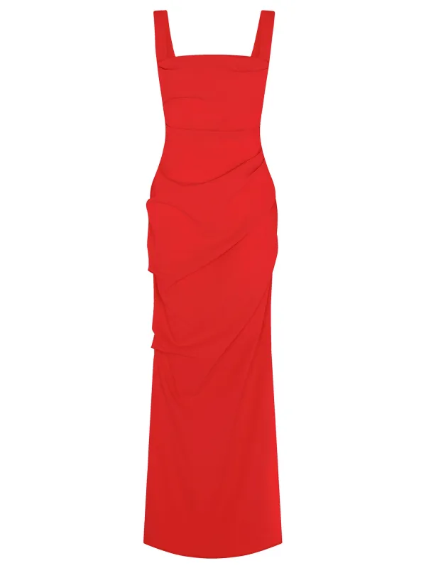 Raf Dress | Red made by Paris Georgia