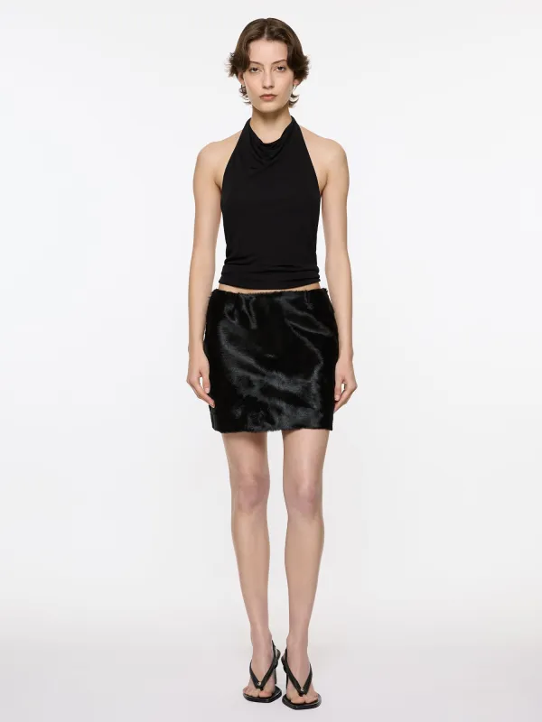 Pony Mini Skirt | Black sold by Paris Georgia