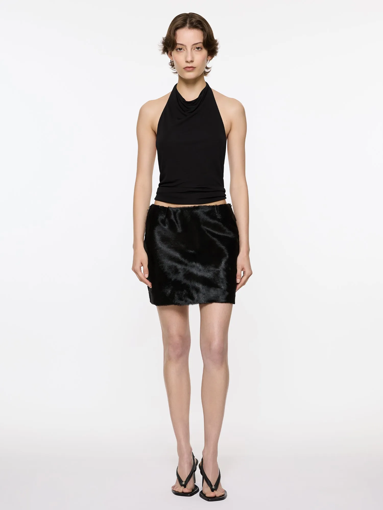 Pony Mini Skirt | Black sold by Paris Georgia