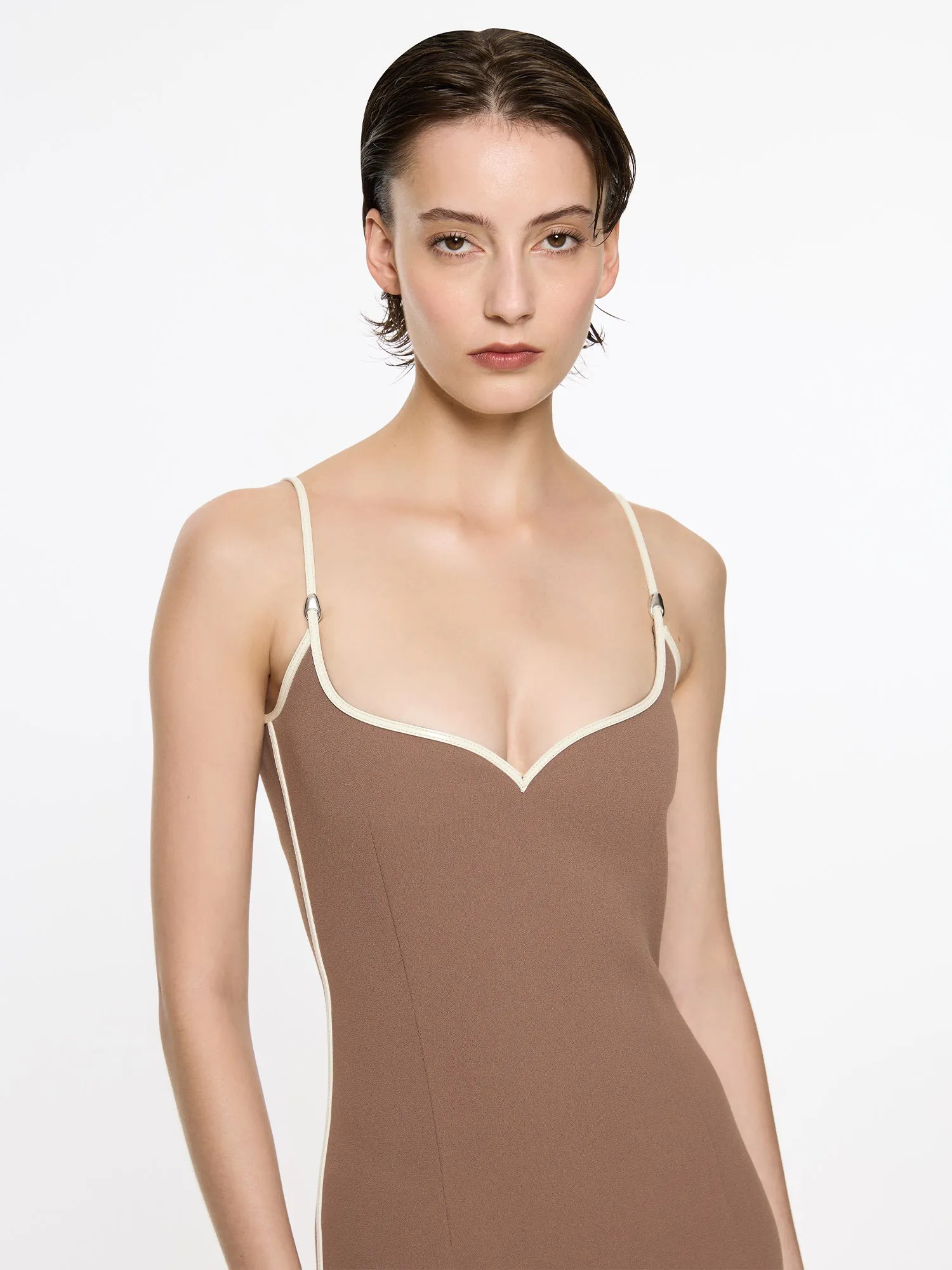 Heart Dress With Pebble | Coffee & Cream sold by Paris Georgia product image thumbnail 3