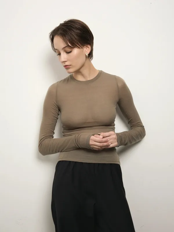 Elemental Sheer Long Sleeve | Clay made by Paris Georgia