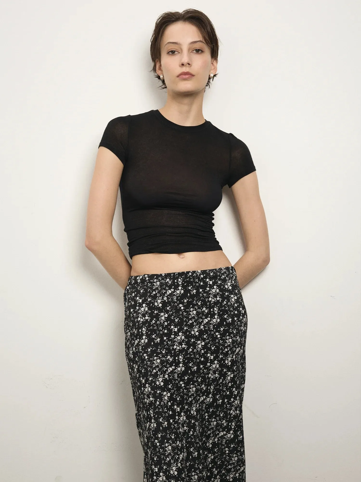 Elemental Bias Half Slip Skirt | Floral Print sold by Paris Georgia product image thumbnail 2