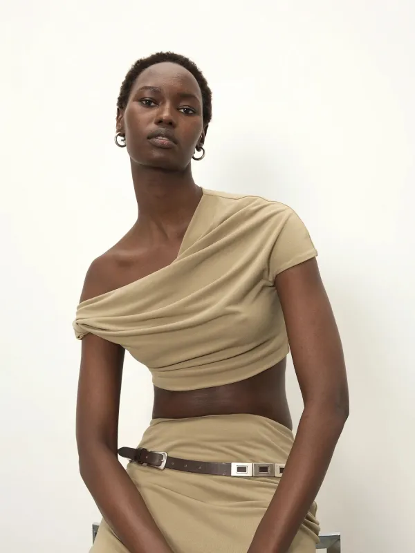 Elemental Ida Crop Top | Almond made by Paris Georgia