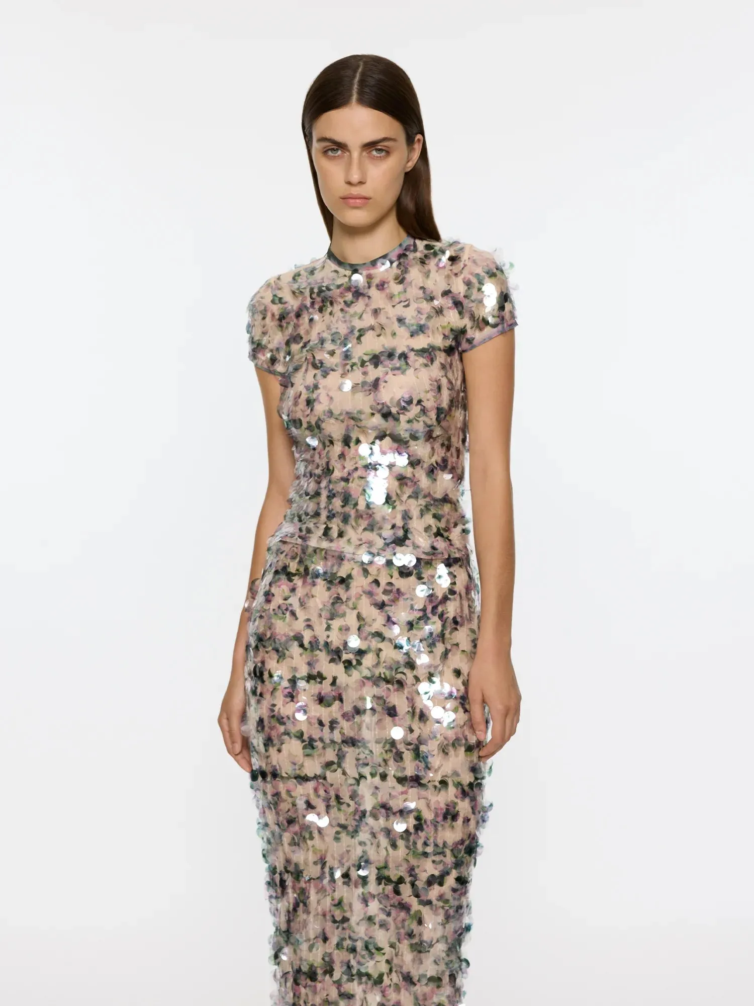 Mermaid Tee | Pink/Green Multi sold by Paris Georgia