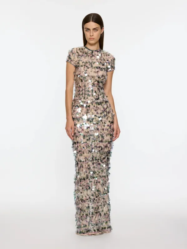 Mermaid Skirt | Pink/Green Multi made by Paris Georgia