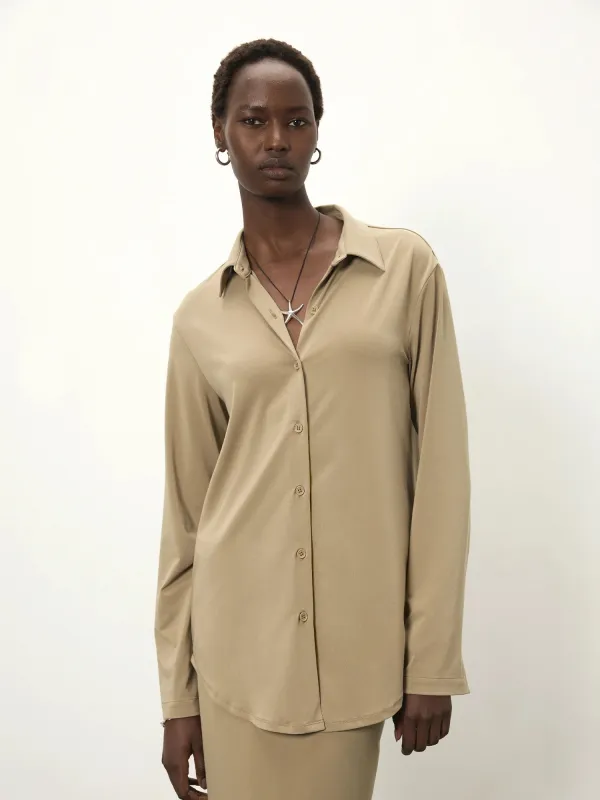 Elemental Staple Jersey Shirt | Almond made by Paris Georgia