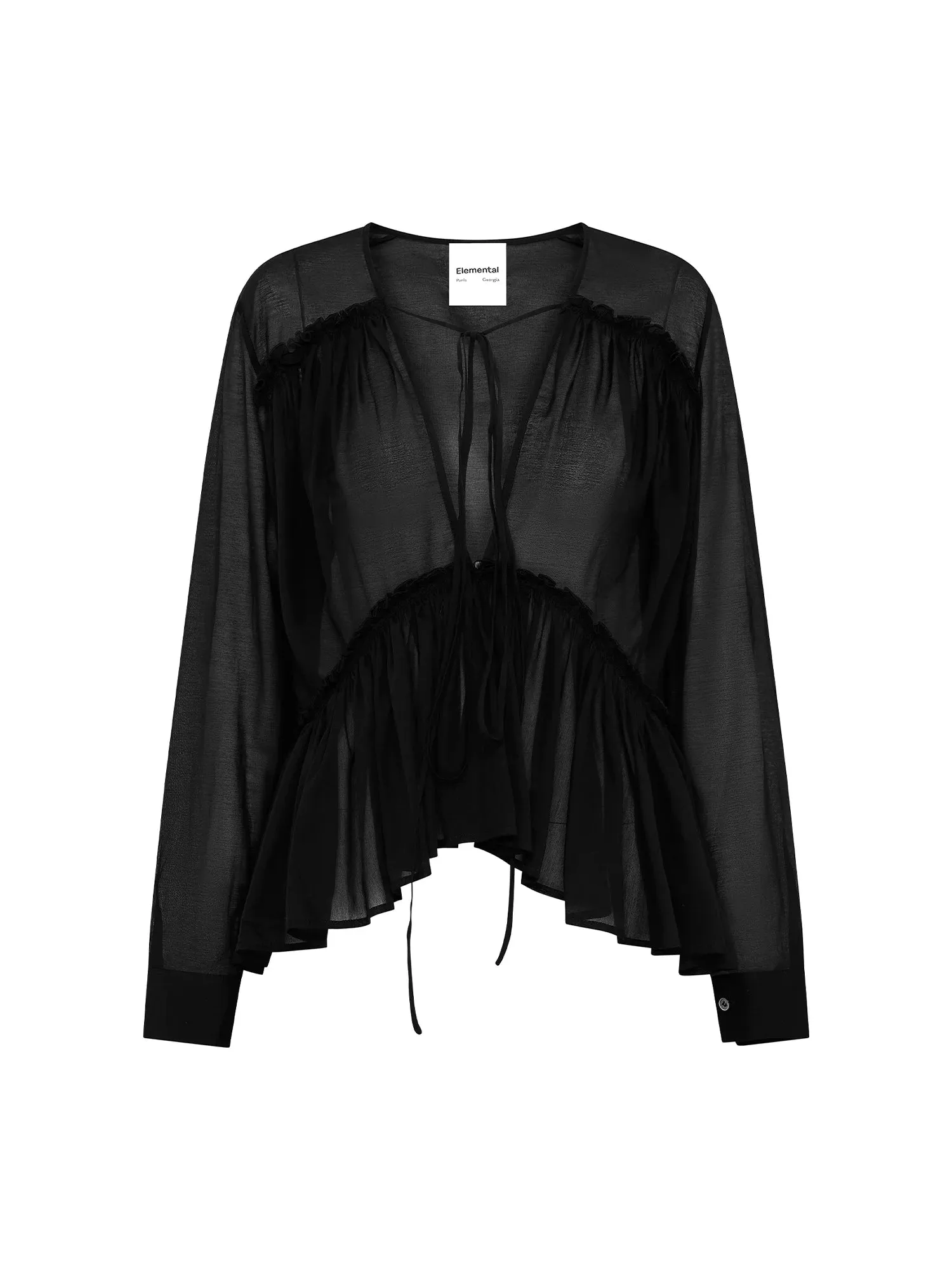 Elemental Silk Voile Top | Black sold by Paris Georgia product image thumbnail 2