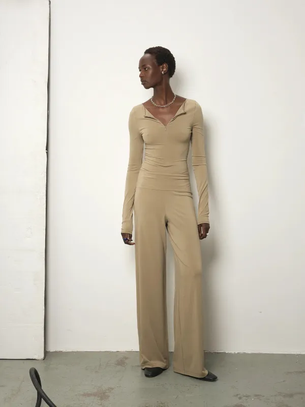 Elemental Mesh Bodysuit | Almond made by Paris Georgia