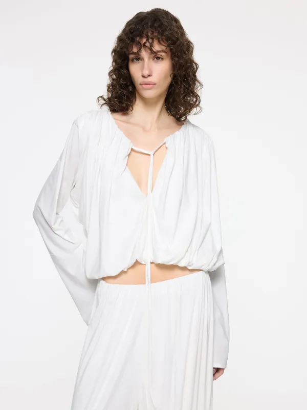 Olive Top | White made by Paris Georgia