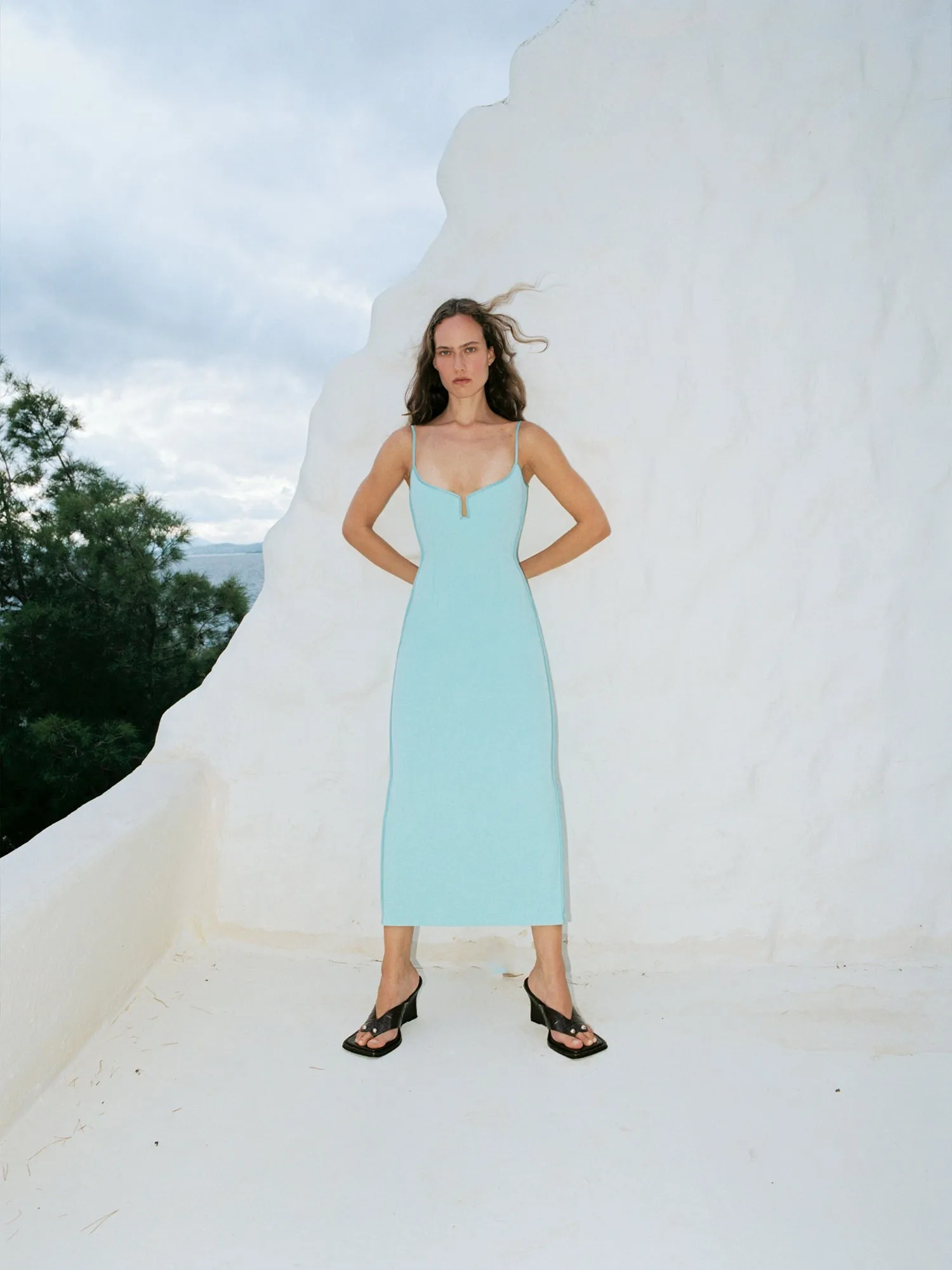 Marlo Dress | Celeste Blue sold by Paris Georgia