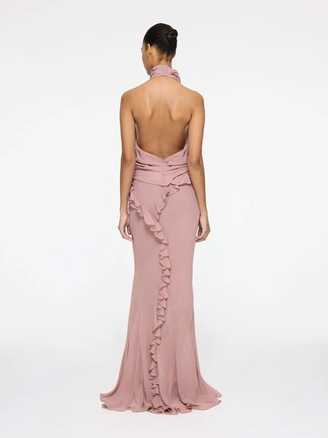 Romantic Ruffle Skirt | Dusty Pink sold by Paris Georgia product image thumbnail 4