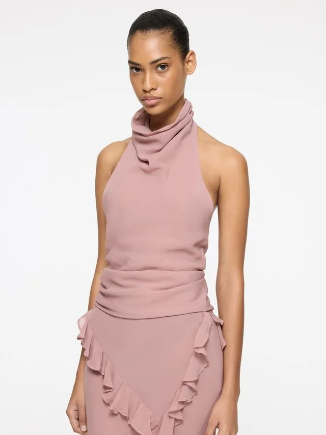 Back Wrap Top | Dusty Pink sold by Paris Georgia product image thumbnail 3