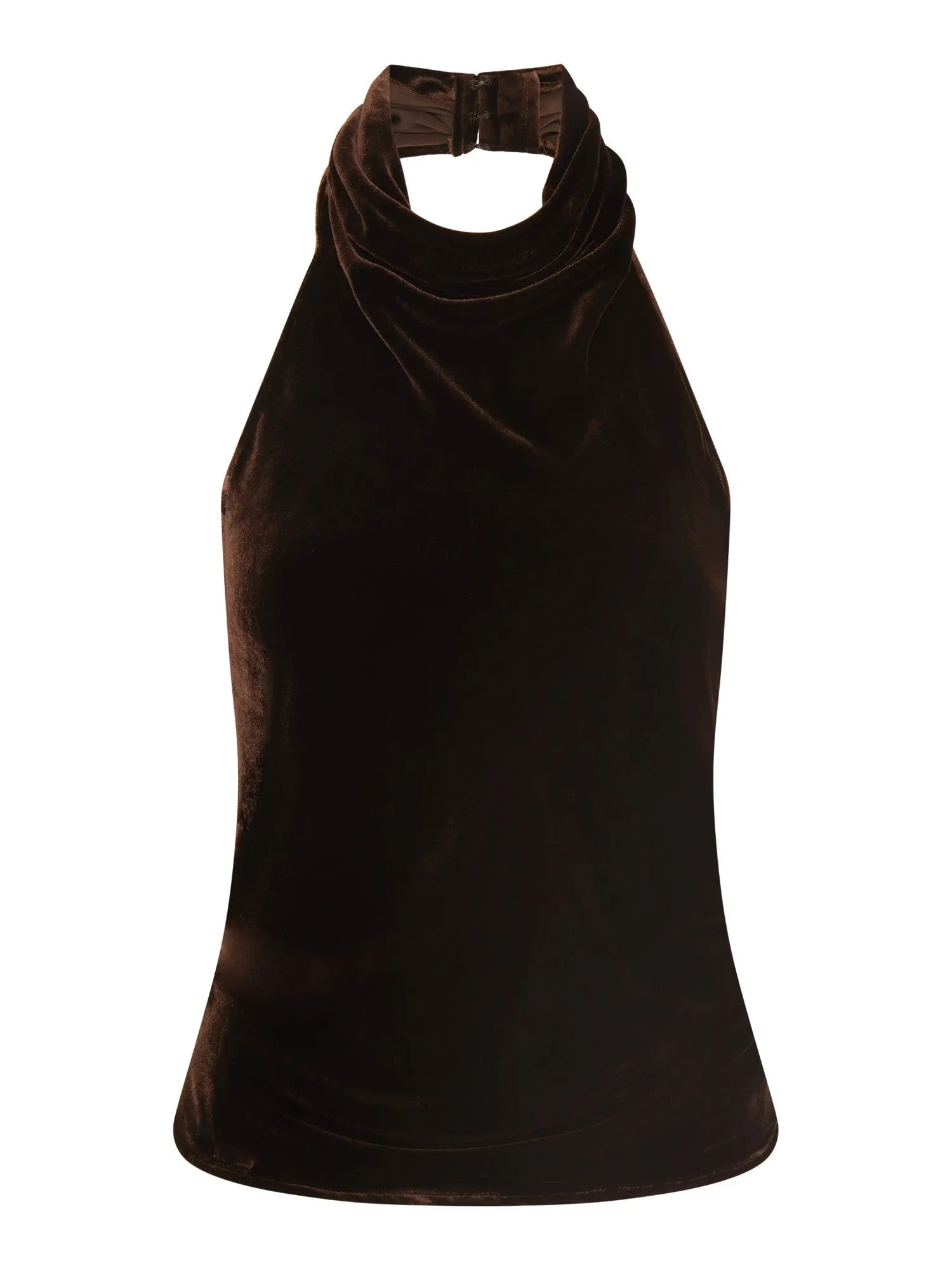 Back Wrap Top | Velour Brown sold by Paris Georgia product image thumbnail 2