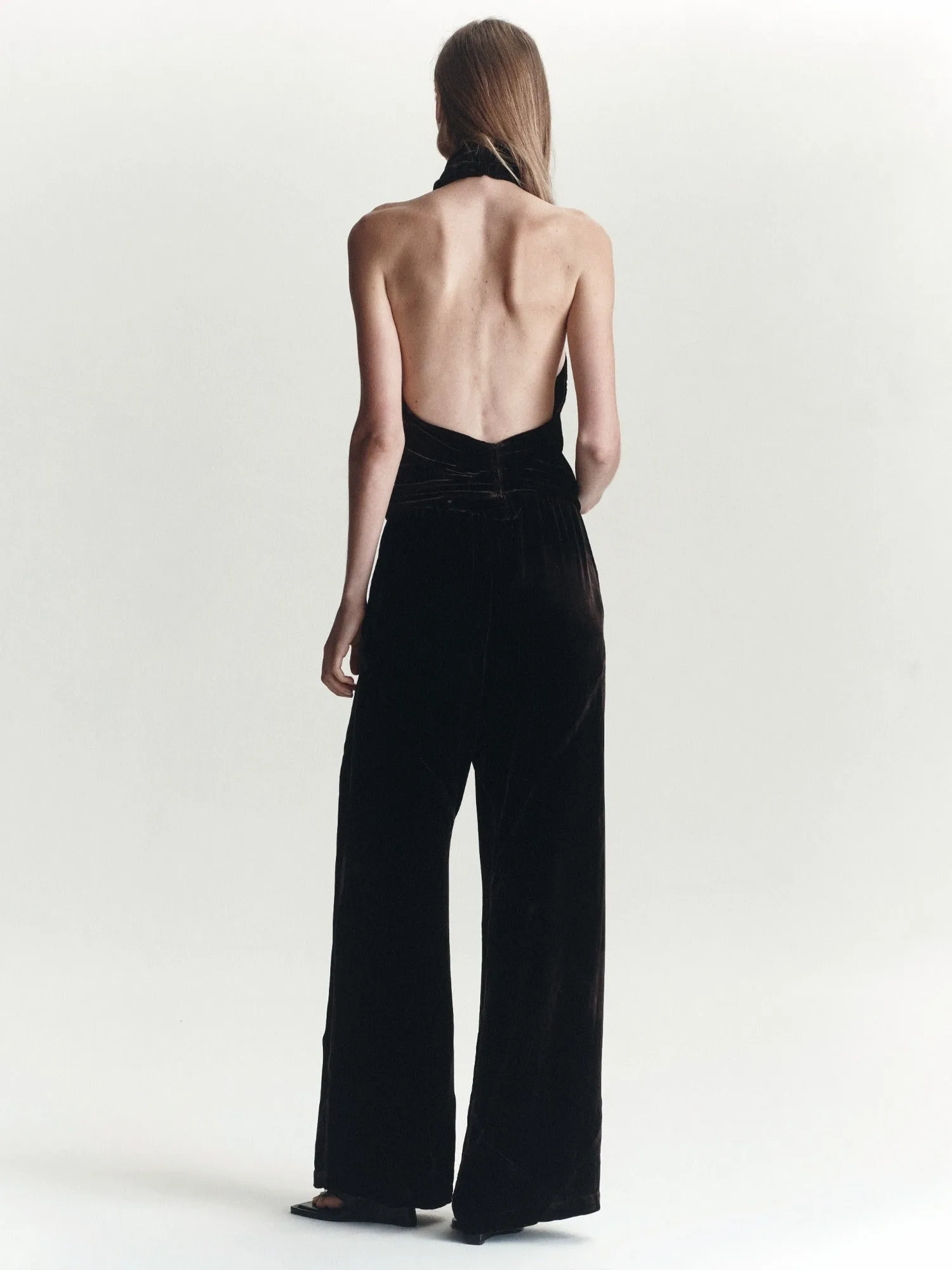 Bias Lounge Pant | Velour Brown sold by Paris Georgia product image thumbnail 3