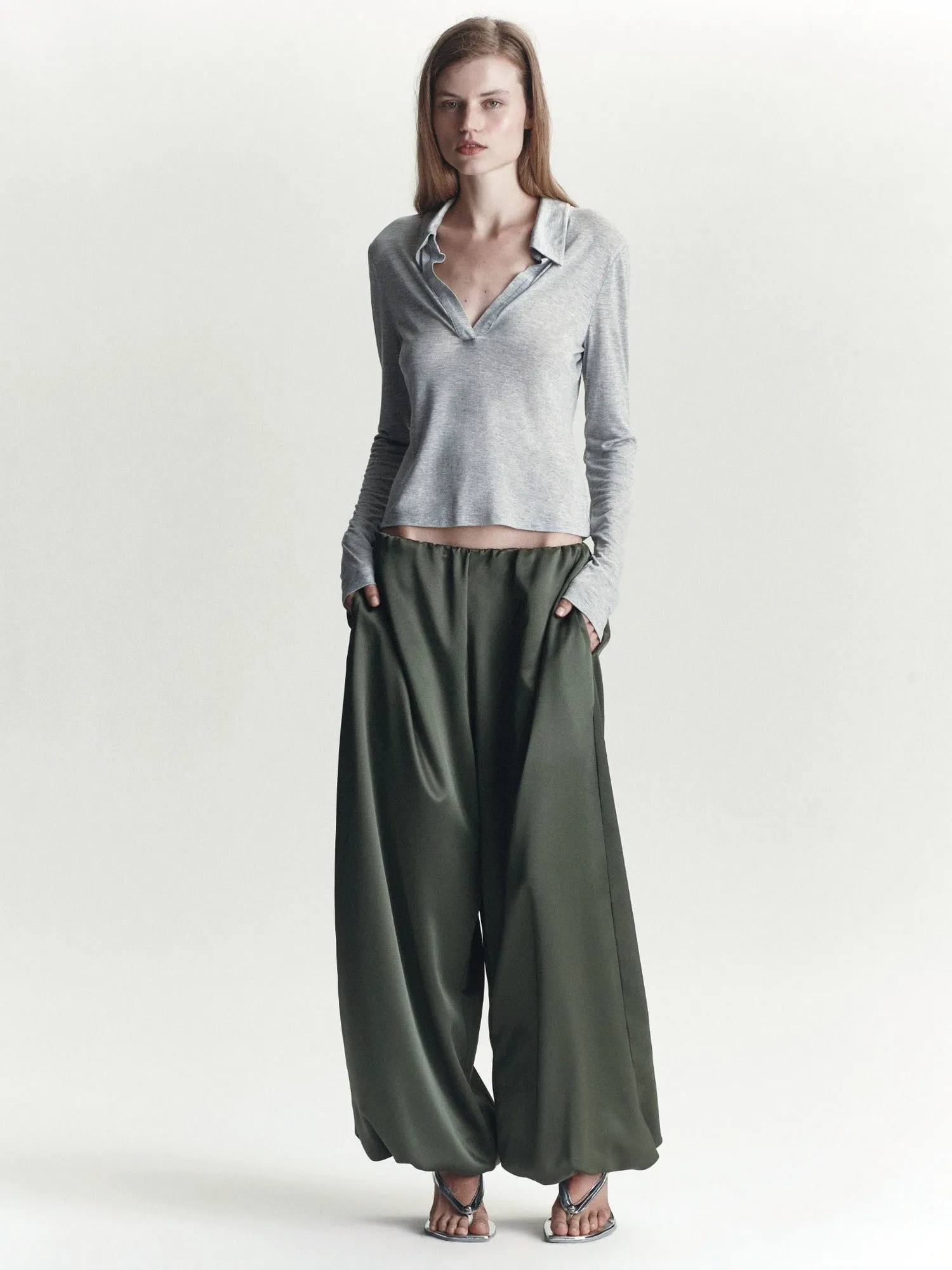 Sheer Polo | Gray sold by Paris Georgia product image thumbnail 3
