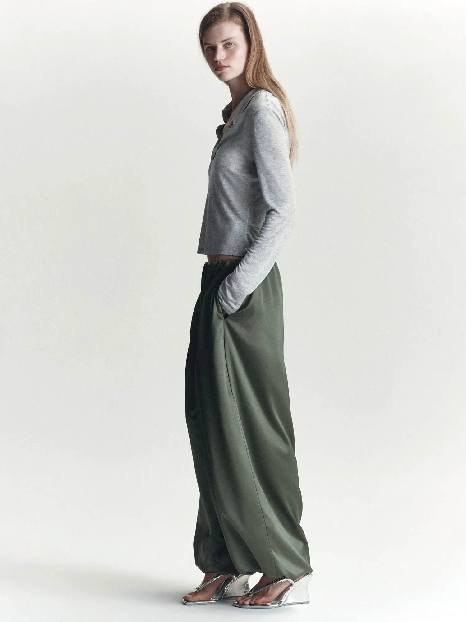 Sheer Polo | Gray sold by Paris Georgia product image thumbnail 4