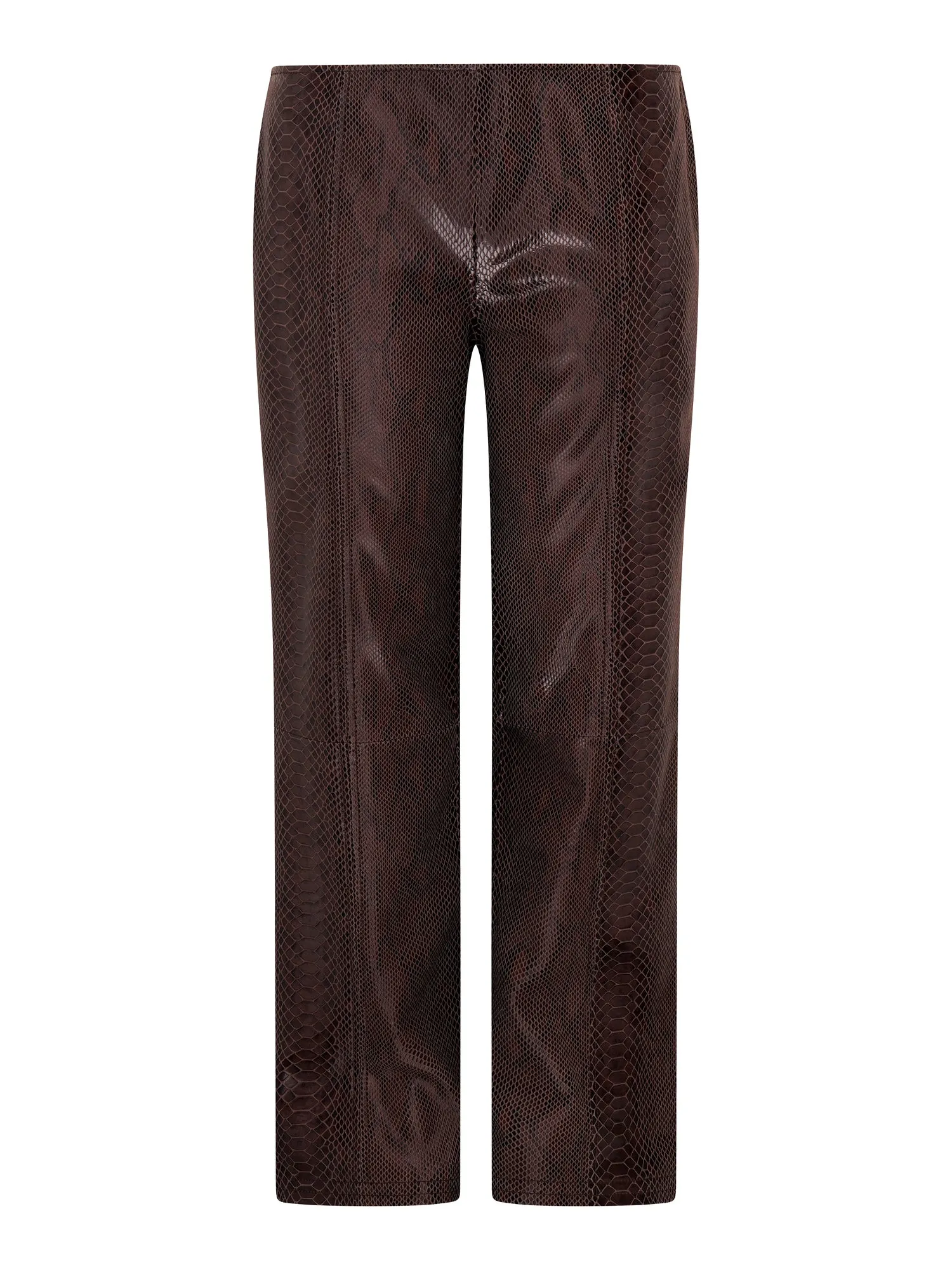 Python Leather Trouser | Tabacco Snake Skin sold by Paris Georgia product image thumbnail 2