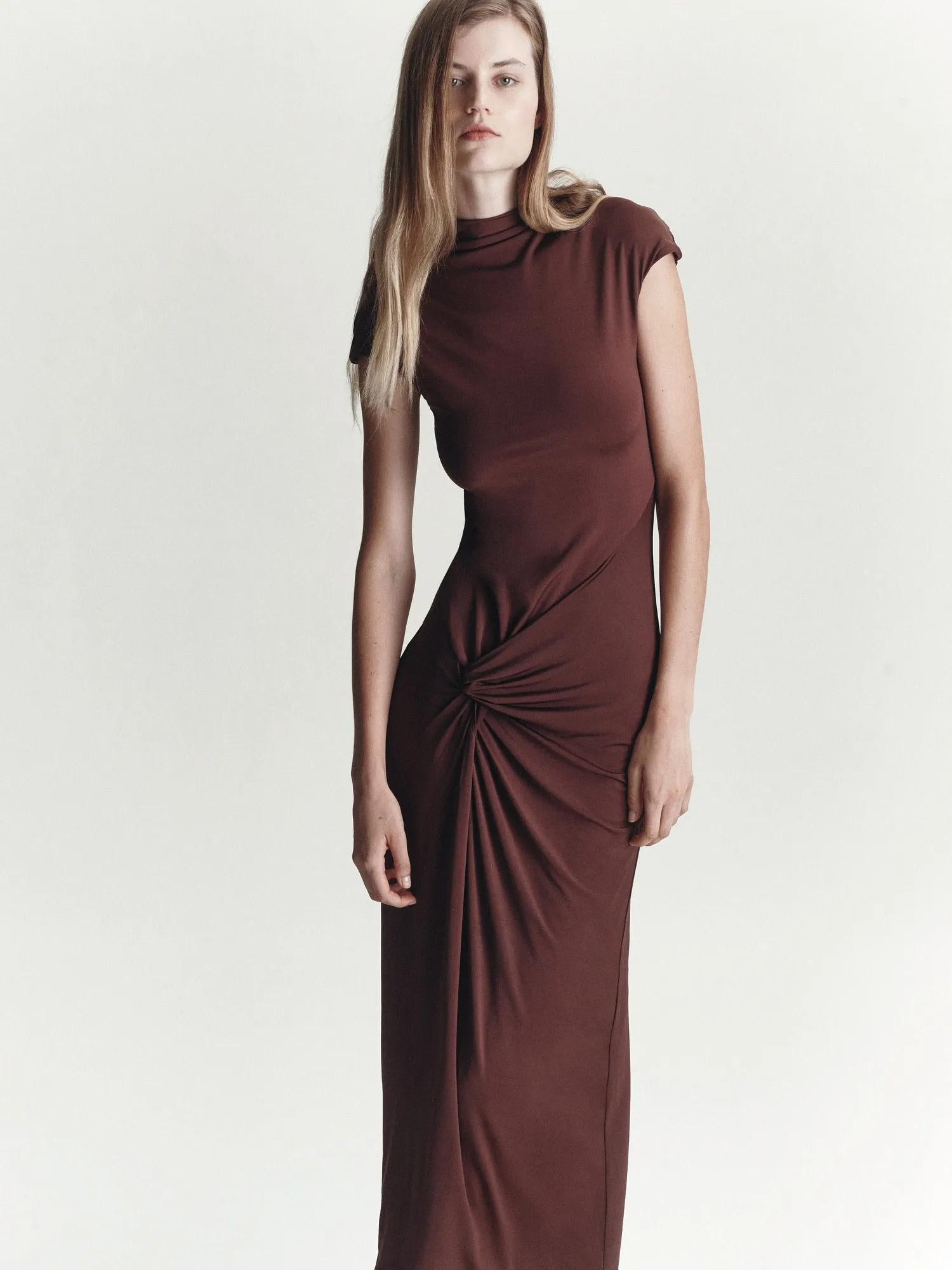 Antonia Dress | Mocha sold by Paris Georgia