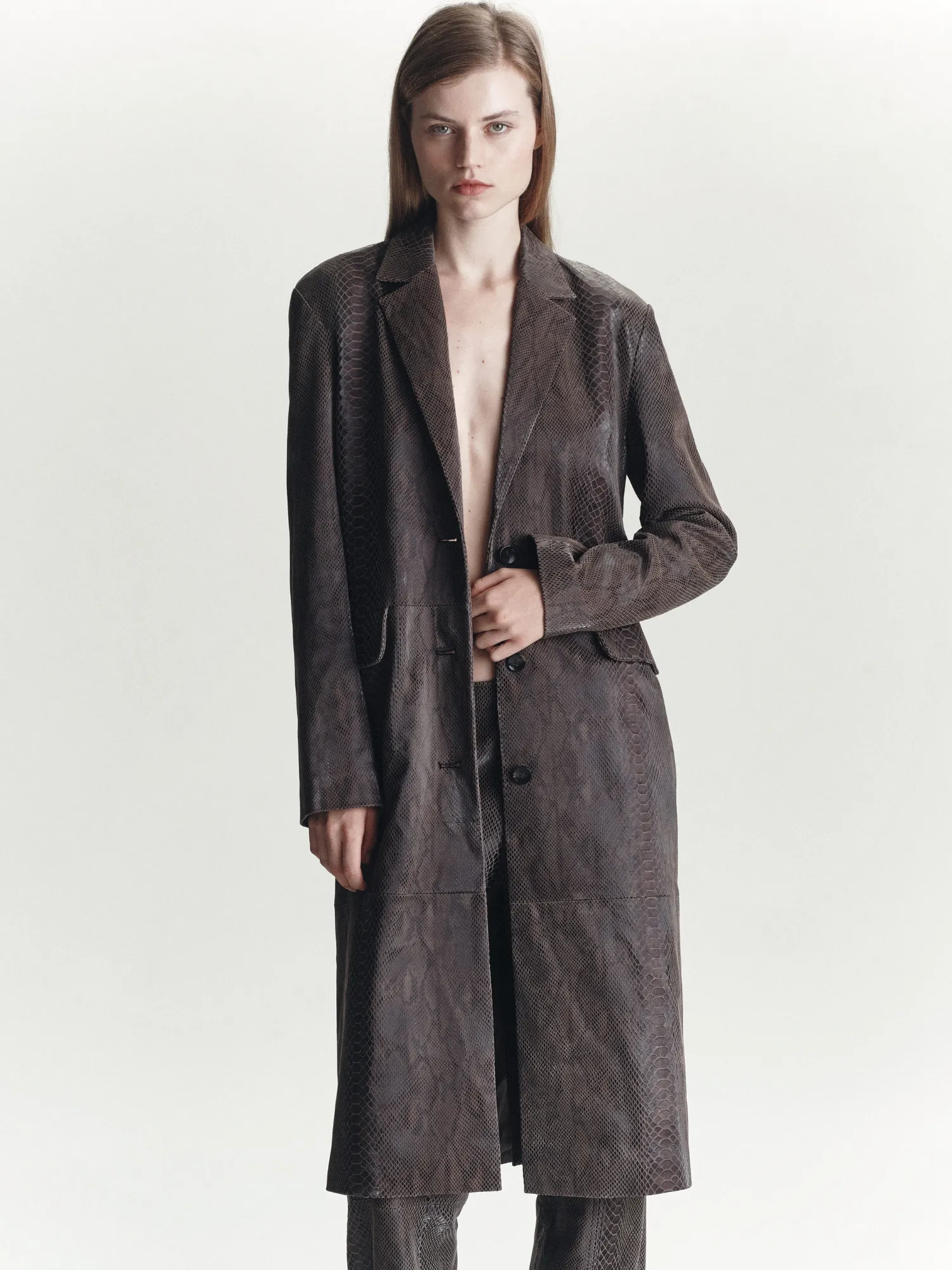 Classic Leather Jacket | Tabacco Snake Skin sold by Paris Georgia