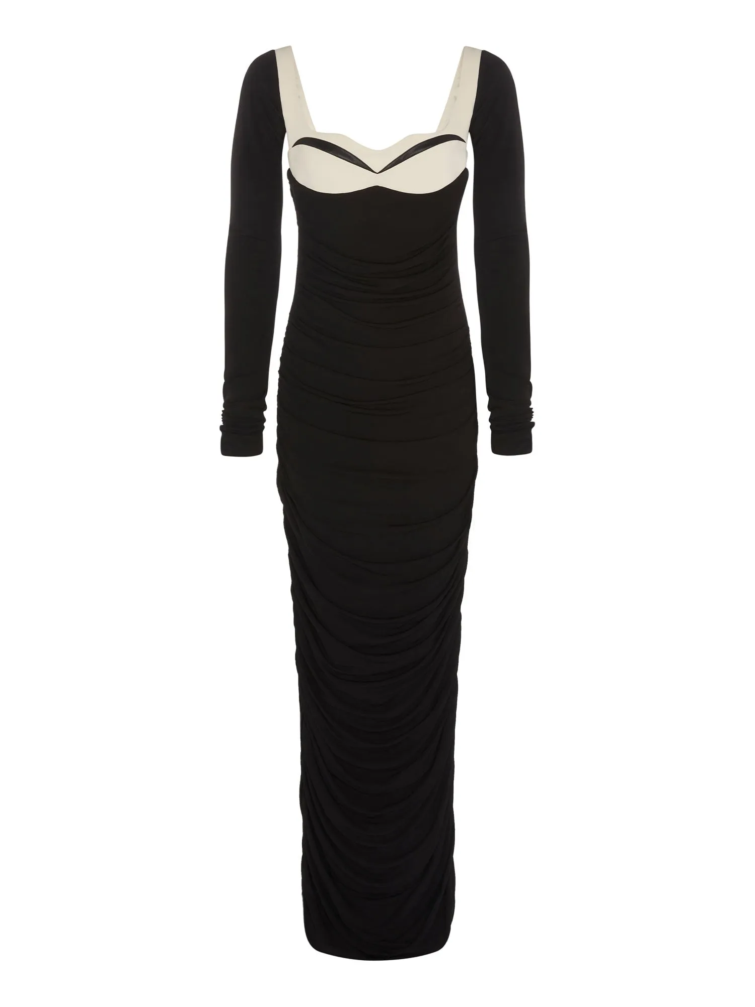 07 TALULAH DRESS | BLACK WITH CREAM sold by Paris Georgia product image thumbnail 2