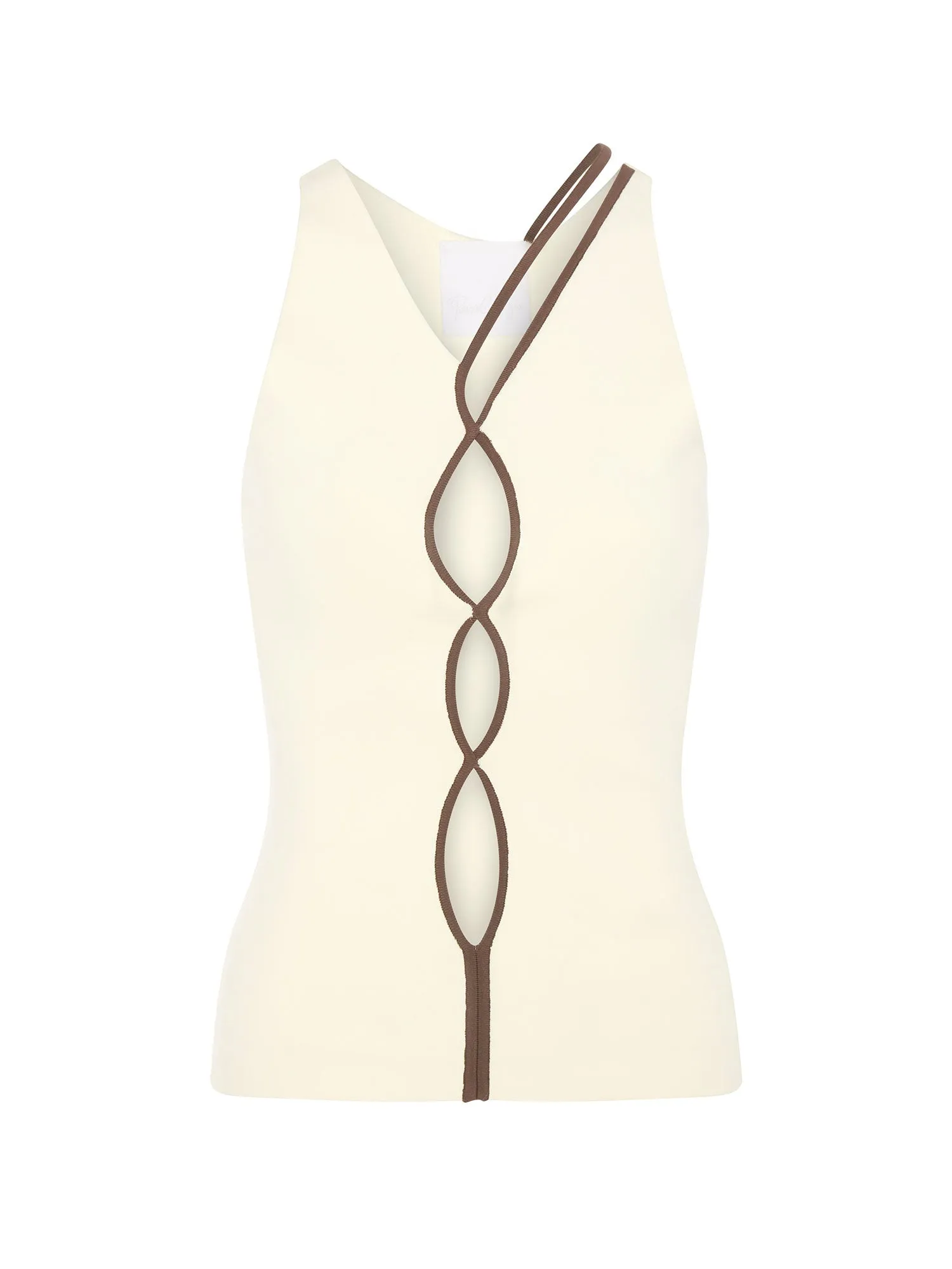 07 SQUIGGLE SINGLET | CREAM WITH CAROB sold by Paris Georgia product image thumbnail 2