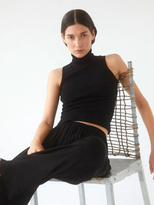 04 Elemental Sleeveless Turtleneck | Black made by Paris Georgia