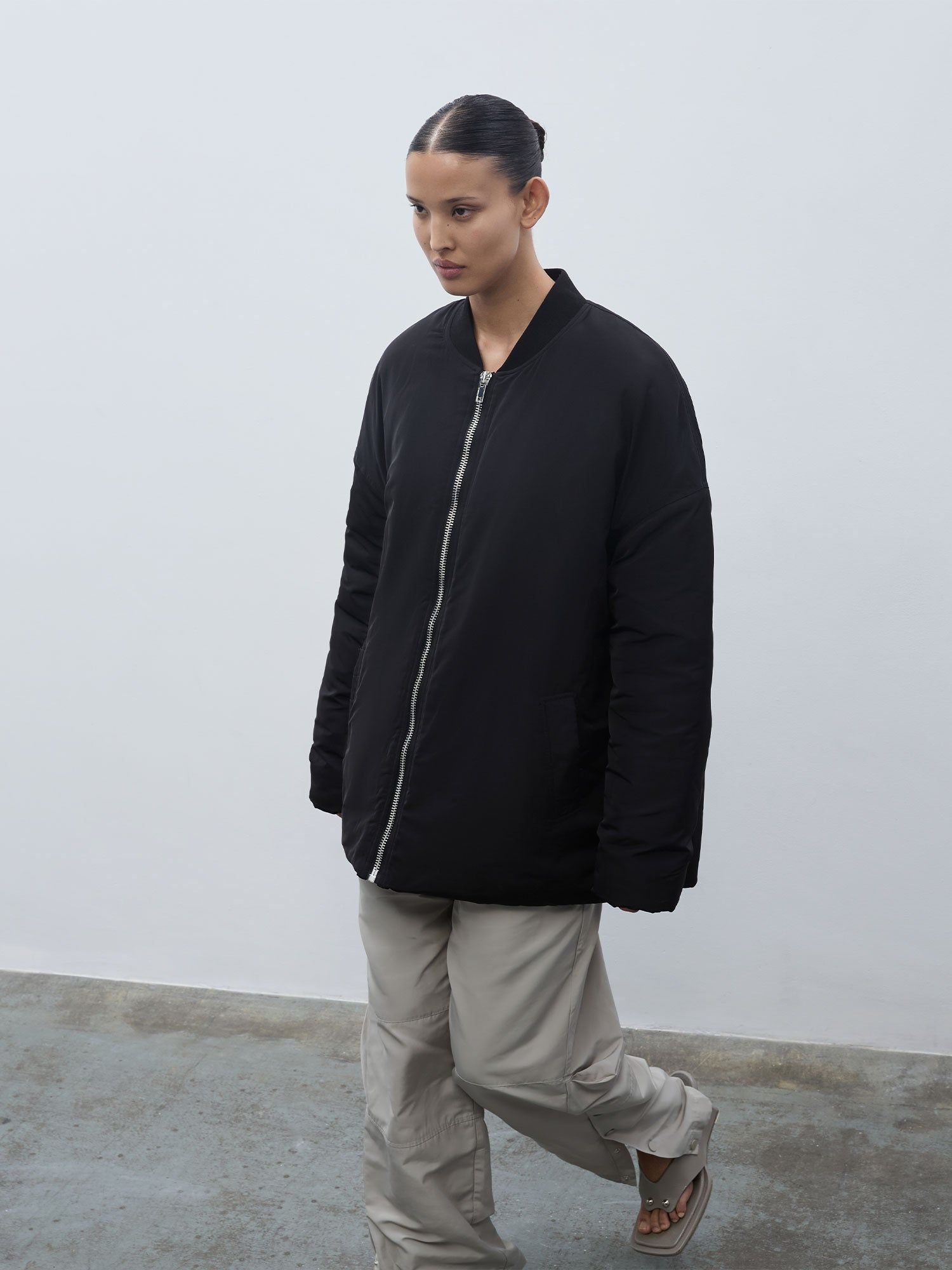 05 Elemental Oversized Bomber Jacket | Black sold by Paris Georgia