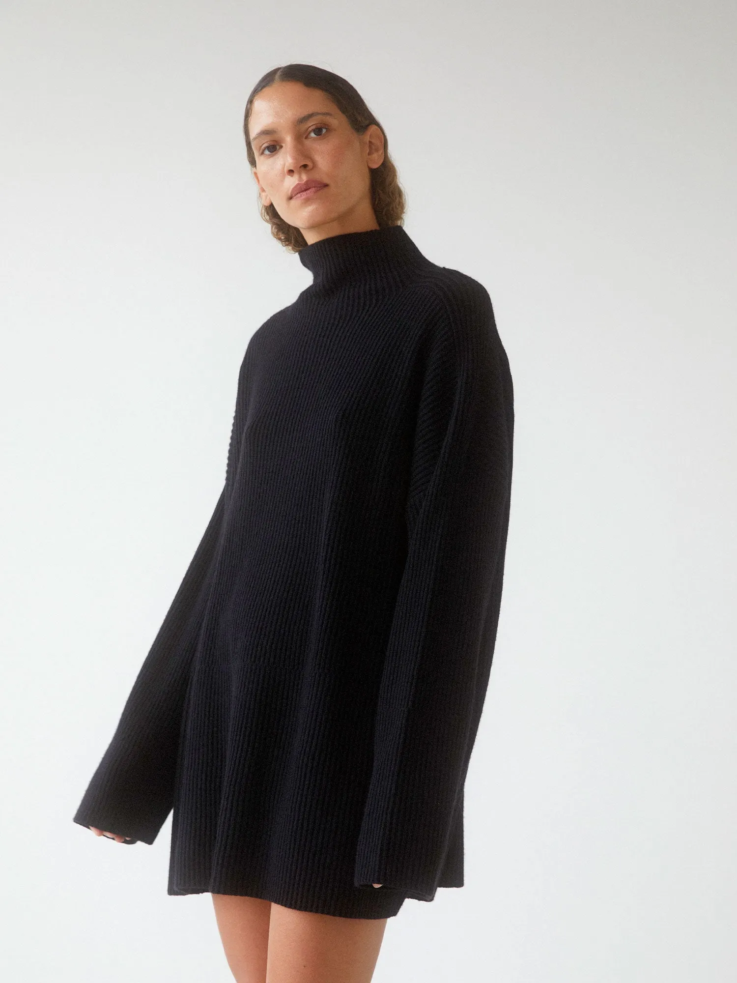 04 Elemental Merino Cashmere Oversized Sweater | Black sold by Paris Georgia
