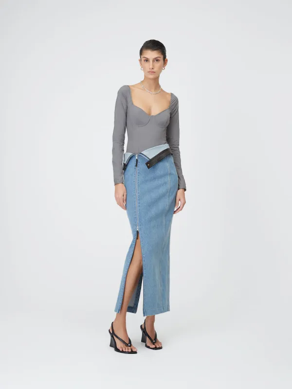 09 Underwire Bodysuit | Slate made by Paris Georgia