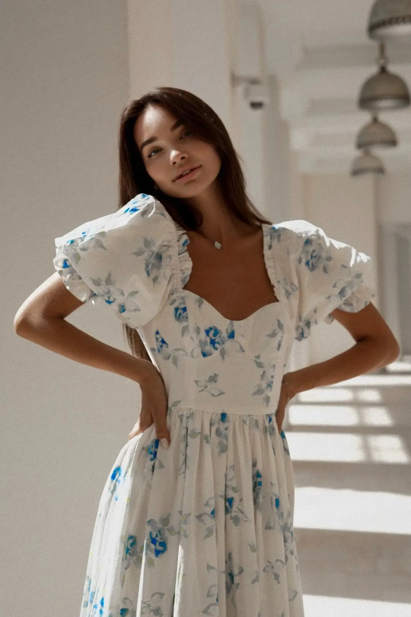 Blue Rose Dress sold by Anne Louise Boutique product image thumbnail 5